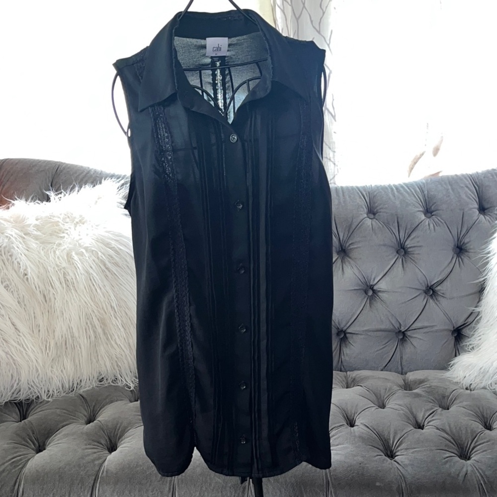 CAbi Black Sleeveless Top